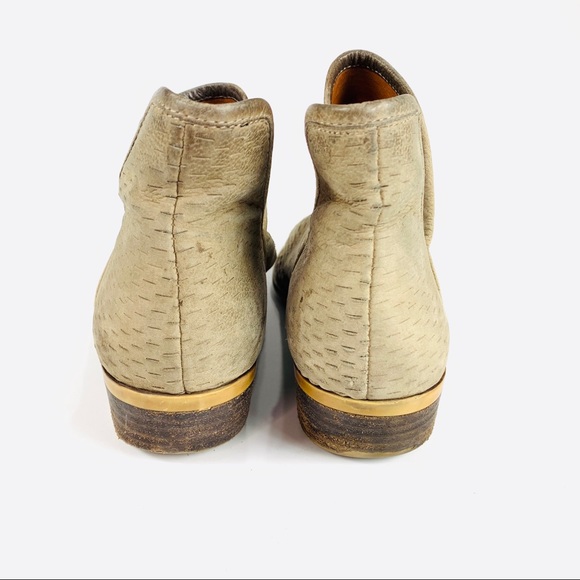 Lucky Brand Booties Taupe Leather Mesh Size 10 - Picture 3 of 7